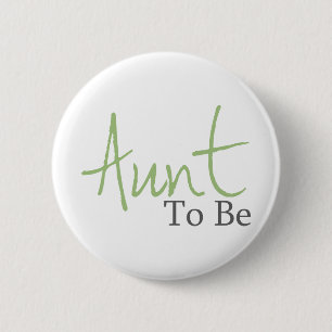 Badge Rond 5 Cm Tante To Be (manuscrit vert)