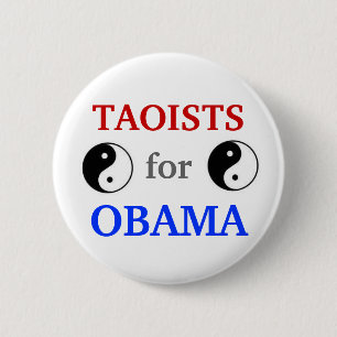 Badge Rond 5 Cm Taoists pour le bouton d'Obama 2012