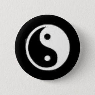 Badge Rond 5 Cm Taojitu noir et blanc