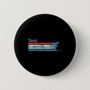 Badge Rond 5 Cm Taos Nouveau-Mexique Retro Ski