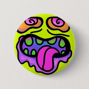 Badge Rond 5 Cm Tapis d'art pop Zombie sucre