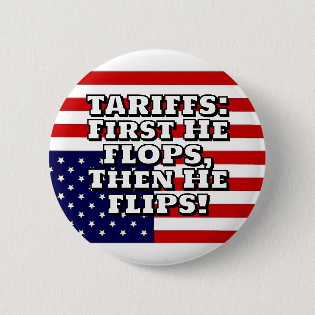 Badge Rond 5 Cm TARIFS : D'Abord Il FLOTTE, Puis Il FLIPS! (Devant)
