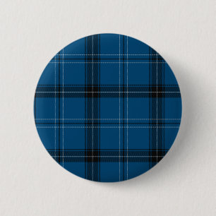 Badge Rond 5 Cm Tartan Bleu Ramsay Écossais