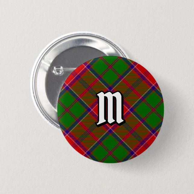 Badge Rond 5 Cm Tartan Clan Grant (Devant & derrière)