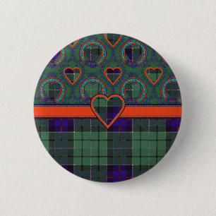 Badge Rond 5 Cm Tartan d'écossaise de Leslie