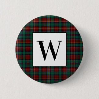 Badge Rond 5 Cm Tartan Forest Hunter