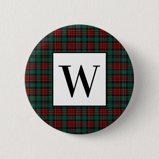 Badge Rond 5 Cm Tartan Forest Hunter (Devant)
