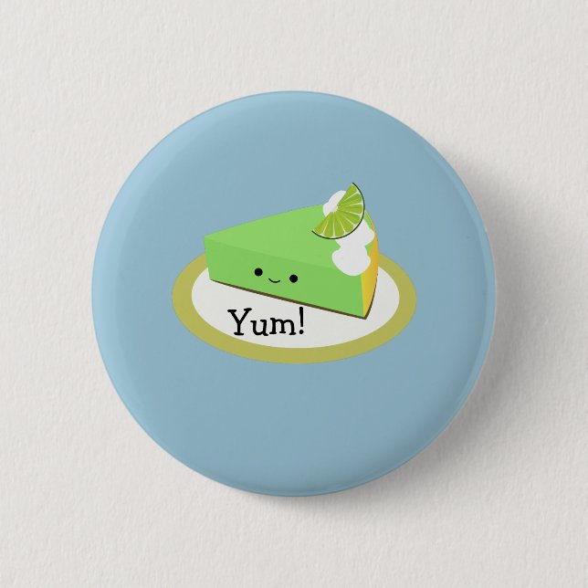 Badge Rond 5 Cm Tarte à citron vert à clé mignonne (Devant)