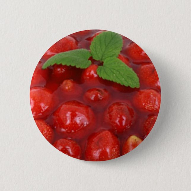 Badge Rond 5 Cm Tarte aux fraises (Devant)