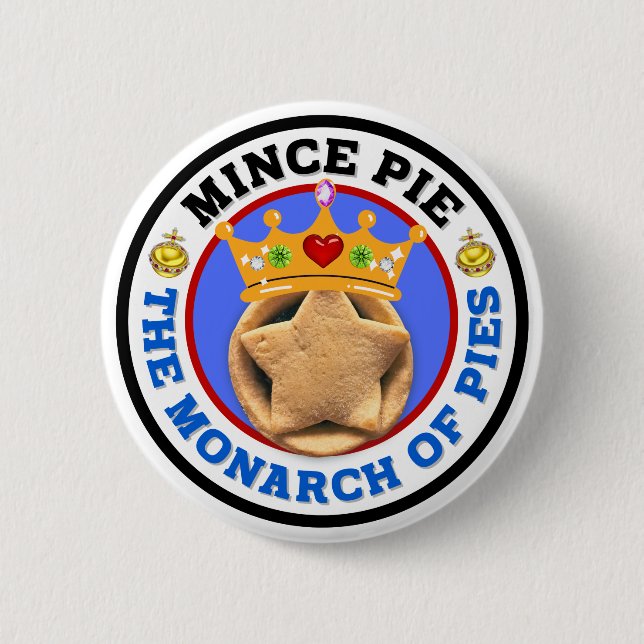 Badge Rond 5 Cm Tarte - Le monarque des tartes (Devant)