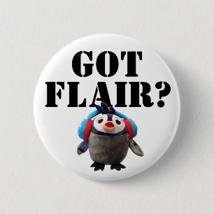 Badge Rond 5 Cm T'as du flair ? Cute Penguin