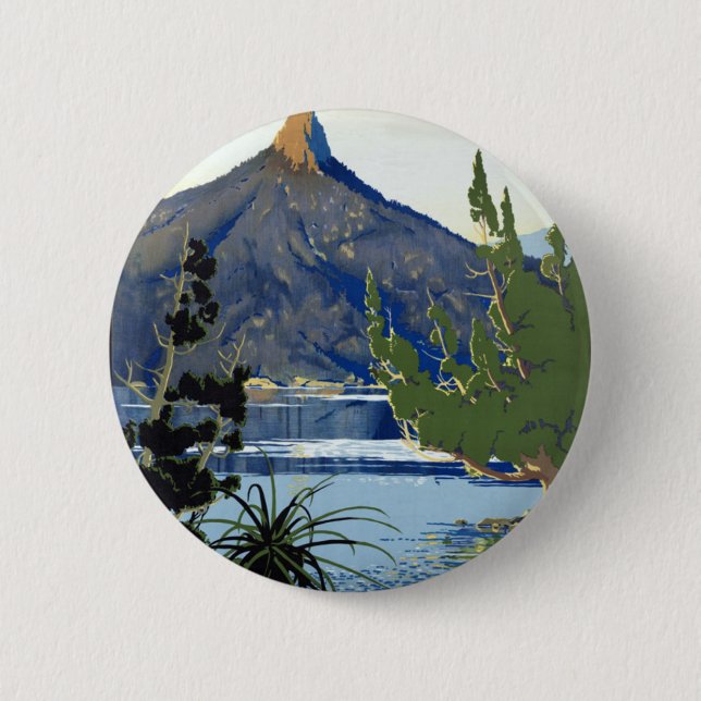 Badge Rond 5 Cm Tasmanie ~ Suisse du Sud (Devant)