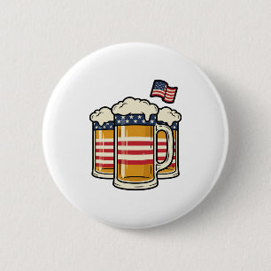 Badge Rond 5 Cm Tasse à bière patriotique dessin vectoriel vintage