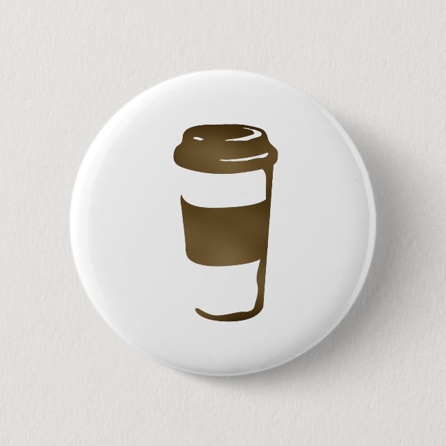 Badge Rond 5 Cm tasse de café de voyage (Devant)