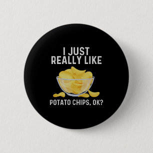 Badge Rond 5 Cm Tato Chips Drôles Art Pour Hommes Femmes Enfants S