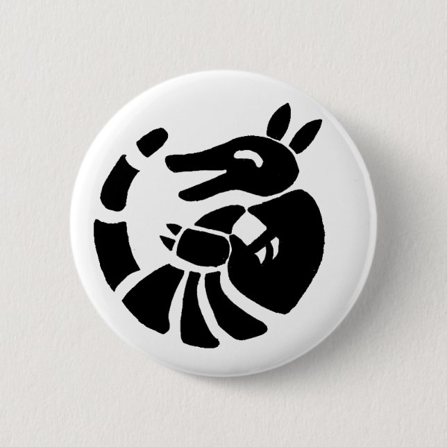 Badge Rond 5 Cm Tatou riant (Devant)