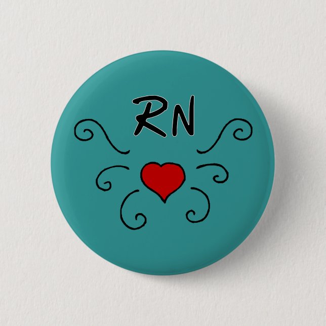 Badge Rond 5 Cm Tatouage d'amour de RN (Devant)