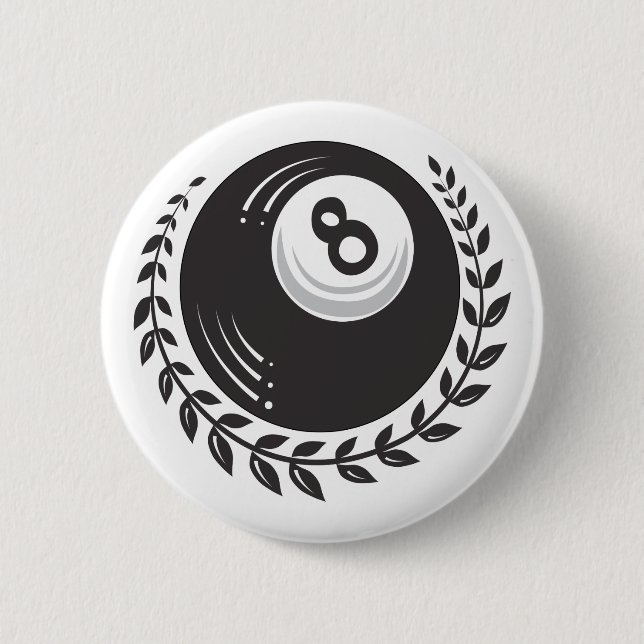 Badge Rond 5 Cm Tatouage de boule de la magie 8 (Devant)