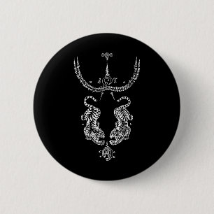 Badge Rond 5 Cm Tatouage de Sak Yant de boxe thaïlandaise Muay Tha