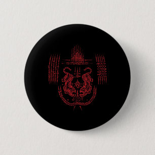 Badge Rond 5 Cm Tatouage de Sak Yant Muay Thai Kickboxing Culture