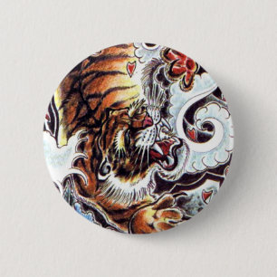 Badge Rond 5 Cm Tatouage japonais
