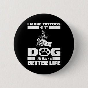 Badge Rond 5 Cm Tatouage tatouage de chien tatoué - Artiste de tat