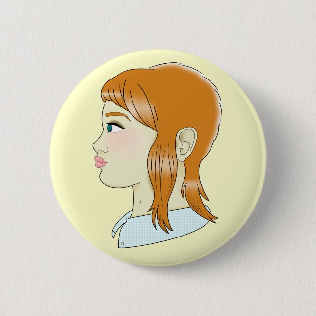 Badge Rond 5 Cm Tatouage traditionnel de Byrd de skinhead (Devant)