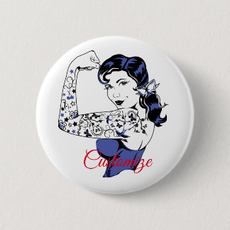 Badge Rond 5 Cm Tattoo Girl Arm Up Thunder_Cove