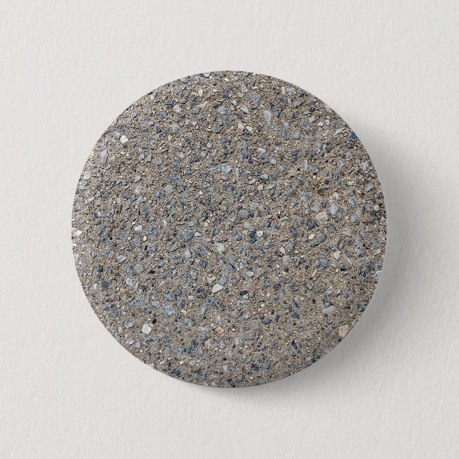 Badge Rond 5 Cm Taupe Concrete Cement Blue Aggregate Sidewalk (Devant)