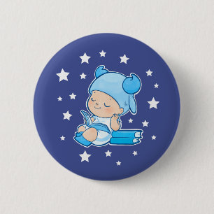 Badge Rond 5 Cm Taureau de Babytoon