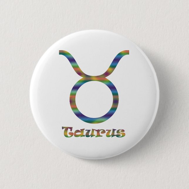 Badge Rond 5 Cm Taureau psychédélique (Devant)