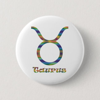 Badge Rond 5 Cm Taureau psychédélique