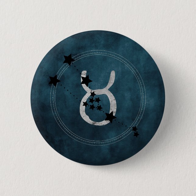 Badge Rond 5 Cm Taurus bulle constellation zodiaque en détresse tu (Devant)
