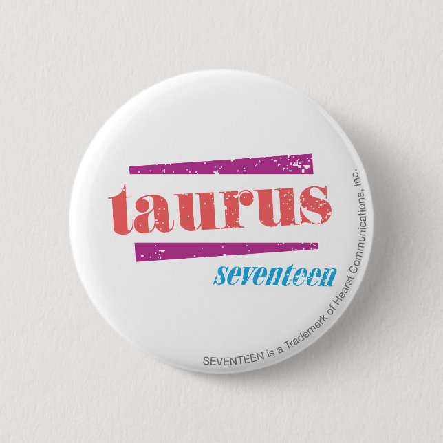Badge Rond 5 Cm Taurus LtPink (Devant)
