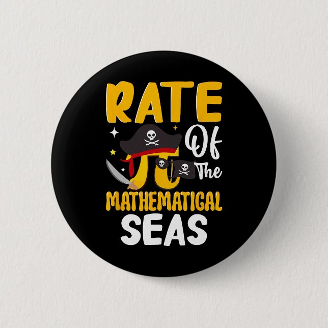 Badge Rond 5 Cm Taux De Mer Mathématique - Math Symbole Pi 3.1 (Devant)