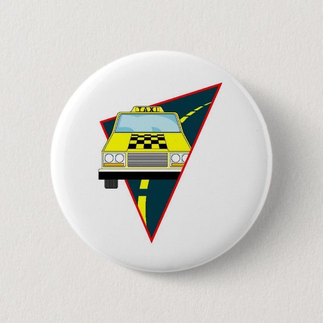 Badge Rond 5 Cm Taxi (Devant)