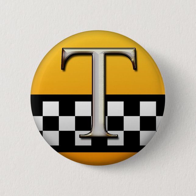 BADGE ROND 5 CM TAXI (Devant)