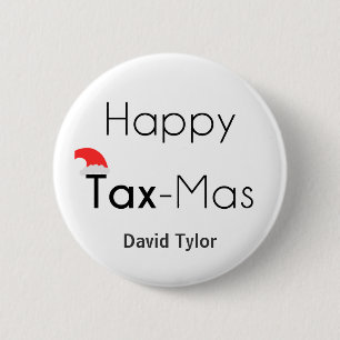Badge Rond 5 Cm TaxMas joyeux