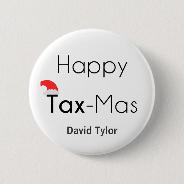Badge Rond 5 Cm TaxMas joyeux (Devant)