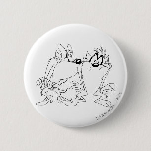 Badge Rond 5 Cm TAZ™ et fille