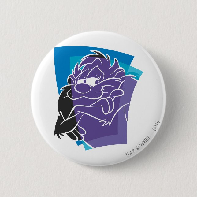 Badge Rond 5 Cm TAZ™ Smug (Devant)