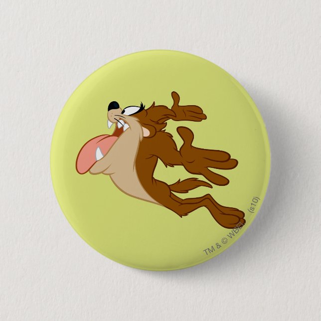 Badge Rond 5 Cm TAZ™ volant dans les airs (Devant)