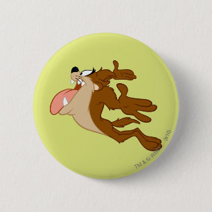 Badge Rond 5 Cm TAZ™ volant dans les airs