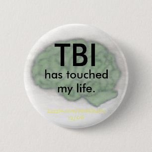 Badge Rond 5 Cm "TBI bouton a touché ma vie"
