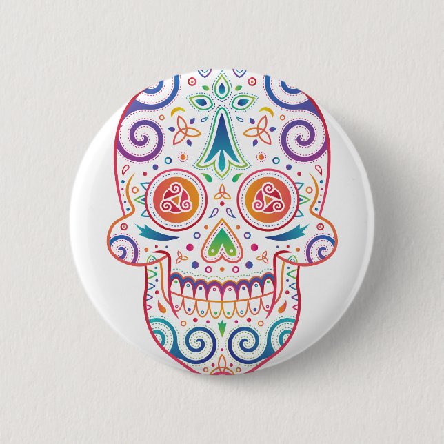 Badge Rond 5 Cm tête_mort_celtique (Devant)