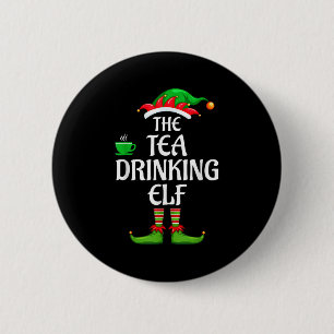 Badge Rond 5 Cm Tea Boire Elf Correspondant Famille Groupe Noël P