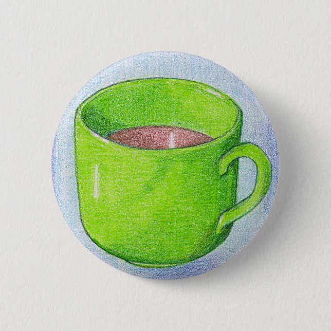 Badge Rond 5 Cm Tea in Green Button (Devant)
