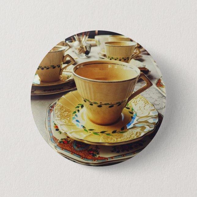 Badge Rond 5 Cm "Tea O'Clock" (Devant)