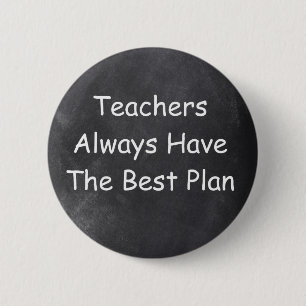 Badge Rond 5 Cm Teacher Chalkboard Design Idée cadeau