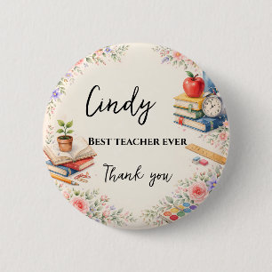 Badge Rond 5 Cm Teacher Thank You Gift   End of School Year